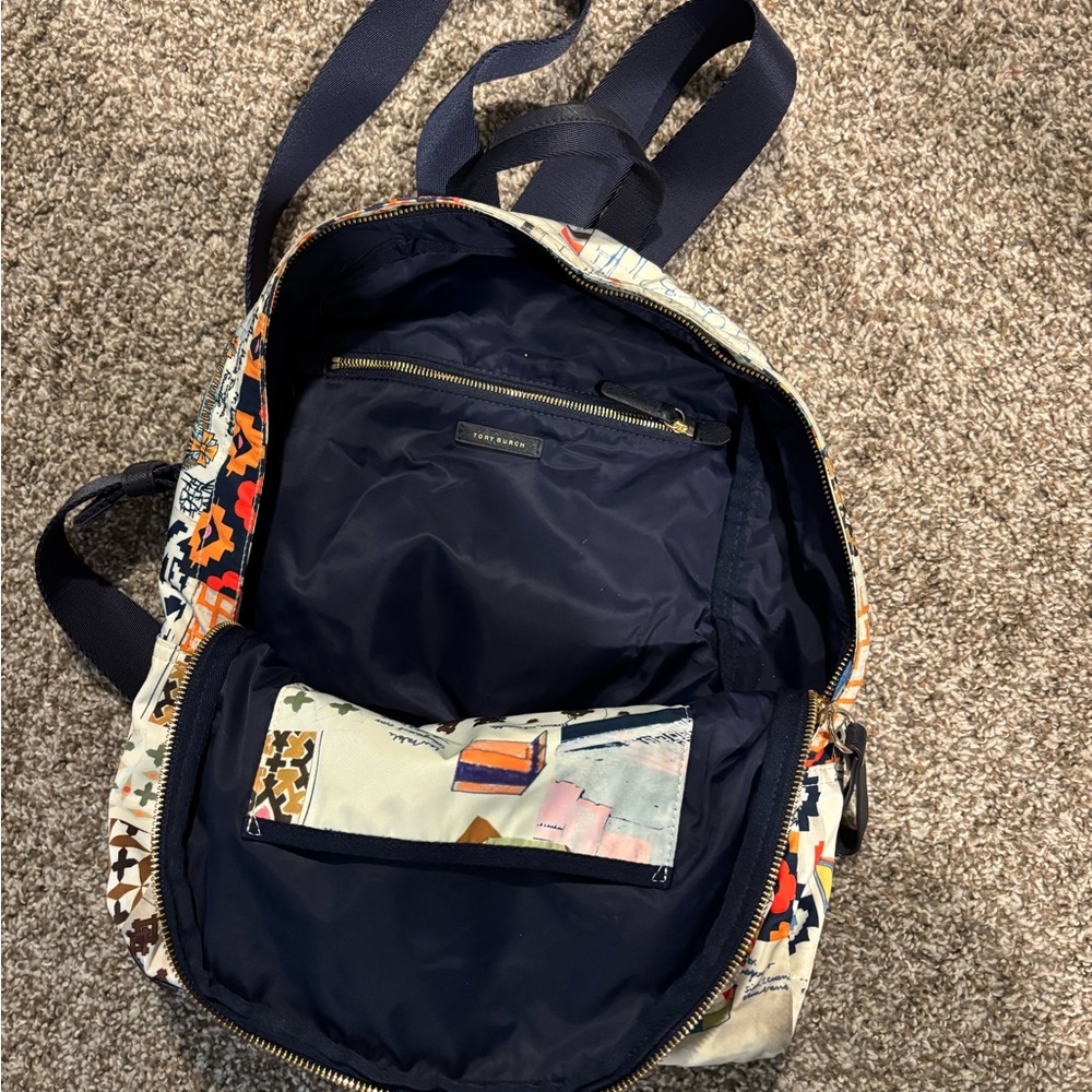 Tory Burch Multicolor Patchwork Canvas Backpack -… - image 4